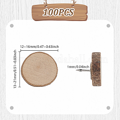 100-teiliges Reißzweckenset aus Holz und Eisen&nbsp;AJEW-GA00024