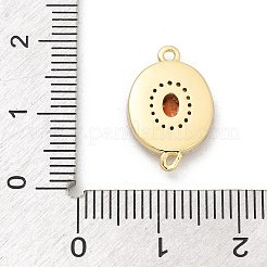 Ciondoli in ottone micro pavé con zirconi cubici trasparenti e conchiglia&nbsp;KK-M303-03G-04