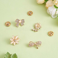 4 stücke 4 stil kristall strass bowknot & sonnenblumen broschen&nbsp;JBR078A