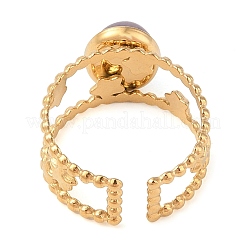 Ovale natürliche Amethyst-Fingerringe&nbsp;RJEW-Z057-11G-04