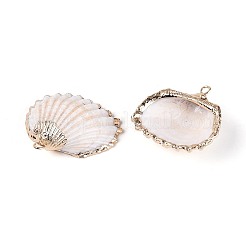 Colgantes de concha marina natural galvanizada&nbsp;SSHEL-T018-15