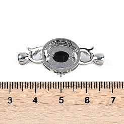 Messing Micro Pave klare Zirkonia Falte über Verschlüsse&nbsp;KK-U043-55P