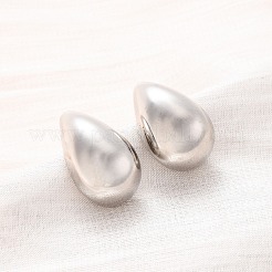 Aretes en forma de lágrima de latón chapado en rejilla&nbsp;X-EJWE-Q766-03P