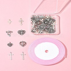 DIY Herz & Schleife & Kreuz Legierung Anhänger Dekoration Herstellung Kits&nbsp;DIY-FS0007-28