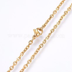 Colliers à chaîne en acier inoxydable 304&nbsp;NJEW-P226-01G-02
