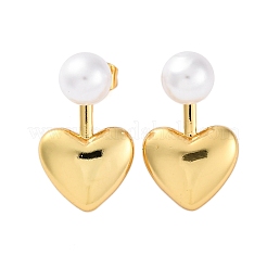 Orecchini a bottone in ottone con placcatura a cremagliera per donna&nbsp;EJEW-C125-22G