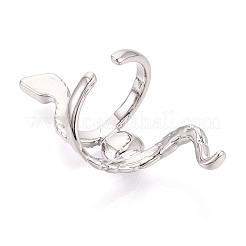 Schlangen-Messing-Mikropflaster-Cup-Peg-Ring-Einstellungen mit Zirkonia&nbsp;KK-N274-40P