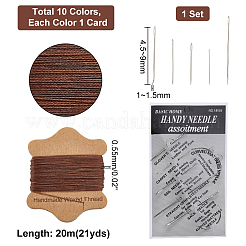 10 Karte 10 Farben runde gewachste Nylonschnur-Sets&nbsp;YC-PH0002-42