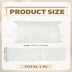 2.5 mètre de bordure en dentelle plissée élastique en satin&nbsp;OCOR-LP0003-29A