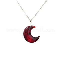 Halsketten aus Legierung mit Anhänger im Gothic-Stil mit Halbmond&nbsp;FS-WG24E4D-01