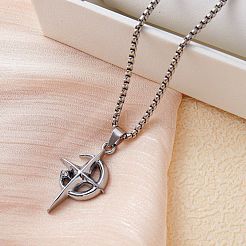 Colliers pendentifs en acier inoxydable avec strass en cristal et étoile de lune&nbsp;FS-WGC8607-01