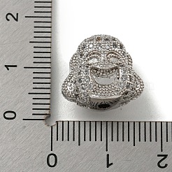 Perle di zirconi cubici trasparenti in micro pavè di ottone&nbsp;KK-G493-26P