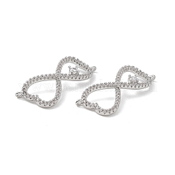 Ciondoli connettore in ottone con micro pavé di zirconi chiari&nbsp;KK-E068-VB391