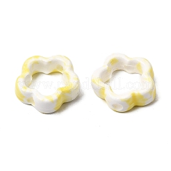 Cadre à perles en porcelaine émaillée creuse à motif floral&nbsp;PORC-A034-09E