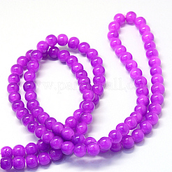 Perles rondes en verre imitation jade&nbsp;DGLA-Q021-4mm-27