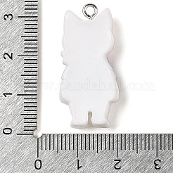 Pendenti a forma di gatto in resina opaca&nbsp;RESI-S399-07B