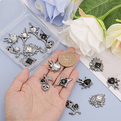 16 pz 8 pendenti in lega di vetro di stile&nbsp;FIND-CA0007-99
