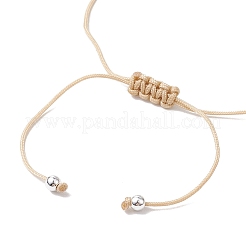 Verstellbare Armbänder aus geflochtenen Perlen aus natürlicher Muschel für Damen&nbsp;BJEW-JB10978