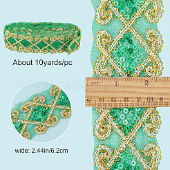 Rubans de polycoton à broder de style ethnique&nbsp;OCOR-WH0066-34C