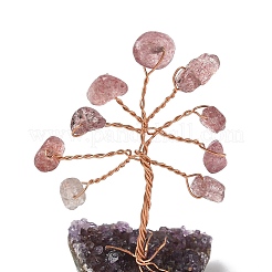 Copeaux de quartz fraise naturels&nbsp;DJEW-P022-03A-08