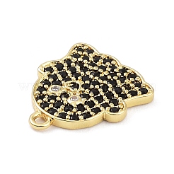 Pendentifs en laiton de placage de rack avec zircone cubique&nbsp;KK-D031-04G-01