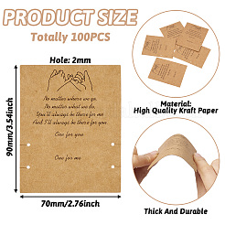100 Stück Kraftpapier-Schmuck-Displaykarten zum Thema Freundschaft&nbsp;CDIS-TA0001-23