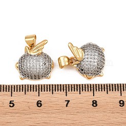 Messing micro pave klare zirkonia anhänger&nbsp;KK-L275-60GP