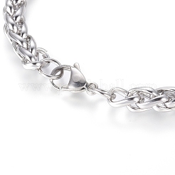 Anlaufgeschützte Seilkettenarmbänder aus Edelstahl 304&nbsp;BJEW-G622-01P