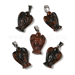 Acajou naturel pendentifs en obsidienne&nbsp;G-B127-10P-09