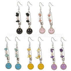 Pendientes colgantes de piedra preciosa natural&nbsp;EJEW-JE07405