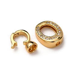 Messing Micro Pave klare Zirkonia Falte über Verschlüsse&nbsp;KK-Z121-29G