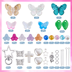 Kit fai da te per realizzare portachiavi a forma di farfalla&nbsp;DIY-SC0033-73