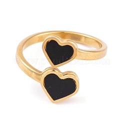 Bague en acier inoxydable 304 avec revêtement PVD sous vide&nbsp;RJEW-C086-18-G