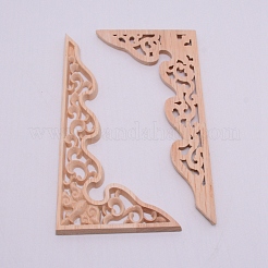 Legno massello naturale intagliato applique artigianale&nbsp;WOOD-WH0108-47