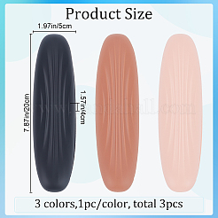 3 Stück 3 Farben Silikon Reise-Aufbewahrungstasche für Make-up-Pinsel&nbsp;DIY-CP0008-52