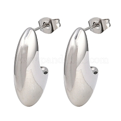 Boucles d'oreilles à tige en forme de larme en acier inoxydable 304&nbsp;EJEW-D335-01P