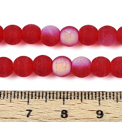 Fili di perline di vetro trasparente smerigliato&nbsp;LS-GLAA-T032-T6mm-MBB09