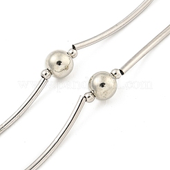 Collane a strati con ciondoli con perline rotonde CCB&nbsp;NJEW-K261-07P