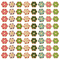 160 pz. 8 tappi per perline in lega smaltata colorata&nbsp;FIND-TA0008-38
