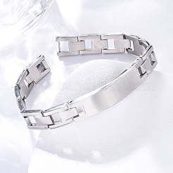 201 Edelstahl-Uhrenarmband-Kettenarmbänder&nbsp;BJEW-B078-175P