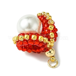 Perle di conchiglia pendenti in vetro&nbsp;PALLOY-MZ00434-04