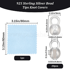 20 Stück 925 Crimpperlen aus Sterlingsilber&nbsp;STER-BBC0009-61A