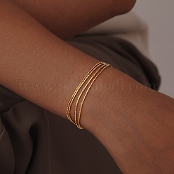 Mehrreihige Armbänder aus 304 Edelstahl&nbsp;BJEW-U022-01G