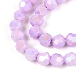 Brins de perles de verre électrolytiques anti-ternissement&nbsp;EGLA-T021-6mm-15-02