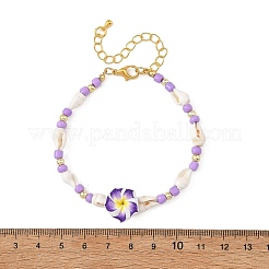 Armbänder aus Polymerclay-Blumen&nbsp;BJEW-JB14391