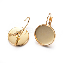 Boucles d'oreilles à levier en acier inoxydable 304&nbsp;STAS-F191-03G-16mm