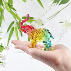 Decorazioni espositive in acrilico a forma di elefante&nbsp;DJEW-WH0015-129A
