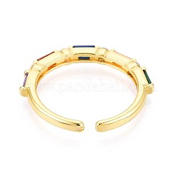 Anelli per polsini da donna in ottone con micro pavé di zirconi cubici&nbsp;KK-T071-55G