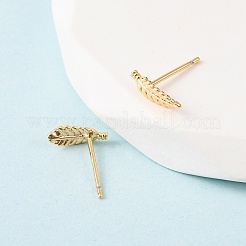 Clous d'oreilles en laiton&nbsp;EJEW-L278-08G