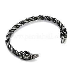 Wikinger-Armreife aus 304 Edelstahl mit verdrehtem Adler und offenen Manschetten für Männer&nbsp;BJEW-U001-02AS